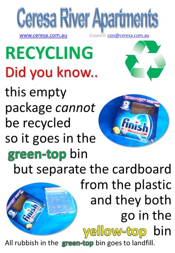 Separate items into rubbish and recycling